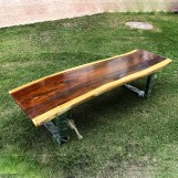 Red Bench From Egyptian Neutral Wood