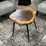 Brown Side Table from Acacia Wood
