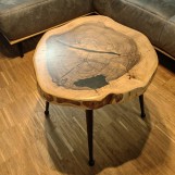 Brown Side Table from Acacia Wood