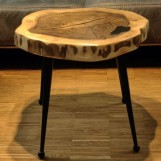 Brown Side Table from Acacia Wood