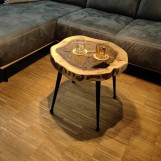 Brown Side Table from Acacia Wood