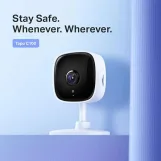 Tp-link tapo c100 indoor home security wi-fi camera with night vision, 1080p high definition - white