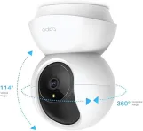 Tapo c200 360-degree smart wi-fi pan and tilt camera, 1080 p - white