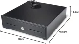 POS Cash Register Drawer with Removable Tray - RJ11 Cable Included Keys