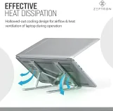 ZEPTRON Kotuday foldable portable desk stand with 6 level height adjustment | laptops notebooks