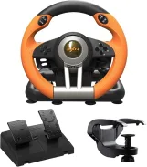 PXN V3 Gaming Wheel & Pedals: 180° racing wheel, vibration feedback, paddle shifters. For PC.