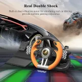 PXN V3 Gaming Wheel & Pedals: 180° racing wheel, vibration feedback, paddle shifters. For PC.