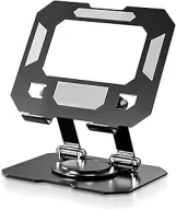 CMKJ Tablet Stand Adjustable Swivel Desktop Holder with 360 Degree Rotating Base, Foldable Cradle for iPad/iPad Pro/Air/Mini 6 5 4 3 2, ,