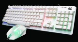 Suspension Backlight Mechanical Feel Computer Wired Light Gaming Mouse and Keyboard Set
