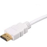 محول HDMI 1080P ذكر إلى VGA مع صوت - كابل فيديو عالي الدقة لجهاز الكمبيوتر (أبيض)