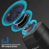 مكبر صوت صغير K500 من كيسونلي، مضخم صوت للوسائط المتعددة بمنفذ USB 2.0 للكمبيوتر - أسود