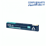 اركتك MX-6 (2 غرام) - معجون حراري فائق الاداء لوحدة المعالجة المركزية ووحدة التحكم وبطاقات الرسومات واللابتوب وتوصيل حراري عالي