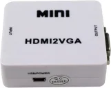 محول ميني HDMI إلى VGA يعمل بمنفذ USB، أبيض