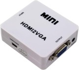 محول ميني HDMI إلى VGA يعمل بمنفذ USB، أبيض