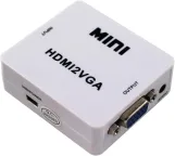 محول ميني HDMI إلى VGA يعمل بمنفذ USB، أبيض