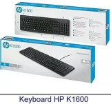لوحه مفاتيح سلكى ماركه HP موديل K1600، من اتش بي، اسود، USB