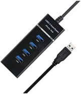 موزع يو اس بي 4 مداخل - 303، خامات متعددة، أسود، usb