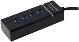 موزع يو اس بي 4 مداخل - 303، خامات متعددة، أسود، usb