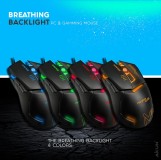 Gaming Mouse,6 Buttons, 4 Adjustable DPI Levels, 7 Circular & Breathing LED Light, AIKUN MORPHUS (GX52) Multifunction Wired Mouse Used for Games and Office