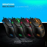 Gaming Mouse,6 Buttons, 4 Adjustable DPI Levels, 7 Circular & Breathing LED Light, AIKUN MORPHUS (GX52) Multifunction Wired Mouse Used for Games and Office