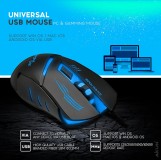 Gaming Mouse,6 Buttons, 4 Adjustable DPI Levels, 7 Circular & Breathing LED Light, AIKUN MORPHUS (GX52) Multifunction Wired Mouse Used for Games and Office