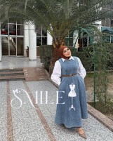 Smile New Collection Winter 👑    دريس  جينز  قمر اوووي ب الشيميز كمان عملي مووووت 😊  المقاس ون سايز ل 85  الماتريال جينز رباعي