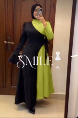 توينز شيك اووي يتلبس الدريس لوحده أو ب القطعه اللي فوق شيك اوي اوي بجد تعملي منه كذا اوتفيت بجد روعه  👩‍❤️‍💋‍👩  الخامه   شمواه   المقاس ون سايز ل 85