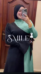 توينز شيك اووي يتلبس الدريس لوحده أو ب القطعه اللي فوق شيك اوي اوي بجد تعملي منه كذا اوتفيت بجد روعه  👩‍❤️‍💋‍👩  الخامه   شمواه   المقاس ون سايز ل 85