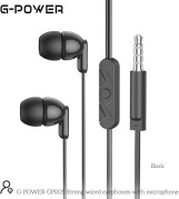 سماعات أذن سلكية قوية G-Power GP005 مزودة بميكروفون وزر تحكم متعدد الوظائف، رائعة لتشغيل الموسيقى وإجراء المكالمات