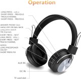 سماعة راس لاسلكية فوق الاذن SD-1001 من ايرفون، ستيريو بلوتوث، صوت جهوري نقي، مع شحن سريع،