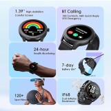 ساعة ذكية بلوتوث 2R للرجال والنساء من اورايمو، ساعة لياقة بدنية ذكية HD 1.39 مع عداد خطوات ومراقب معدل ضربات القلب