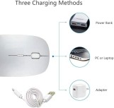 ماوس بلوتوث لاسلكي قابل لاعادة الشحن لماك بوك برو واللاب توب والكمبيوتر (فضي)