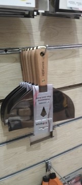 سكينه استانلس يد خشب 8 بوصه كعب نحاس