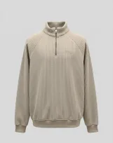 سويت شيرت ريب بنص سوستة  Ribbed Half-Zip Sweatshirt