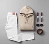 بنطلون وات ابيض واسود  Black & White Washed Jeans