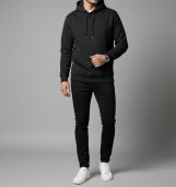 بنطلون وات ابيض واسود  Black & White Washed Jeans