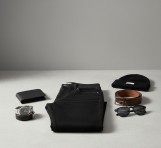 بنطلون وات ابيض واسود  Black & White Washed Jeans