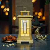 فانوس رمضان من الخشب الطبيعي