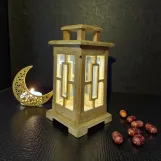 فانوس رمضان من الخشب الطبيعي