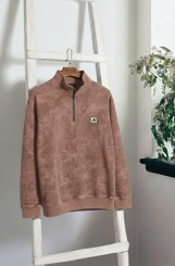 تيشيرت نص سوستة ستريت -  Washed Half-Zip Sweatshirt