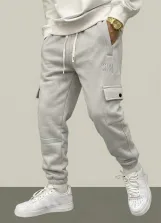بنطلون سويت كارجو ميلتون - Beige Sweat Cargo Pants