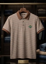 تيشيرت مقلم ياقة