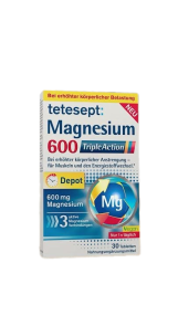 يتيسيبت مغنيسيوم 600  ثلاثي المفعول  - tetesept Magnesium 600 Triple Action