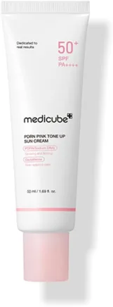 ميديكيوب كريم واقي الشمس الوردي بتقنية PDRN  50 ملي| Medicube Pdrn Pink Tone Up Sun Cream - 50 ml