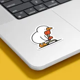 استيكر - بطة مفرهدة